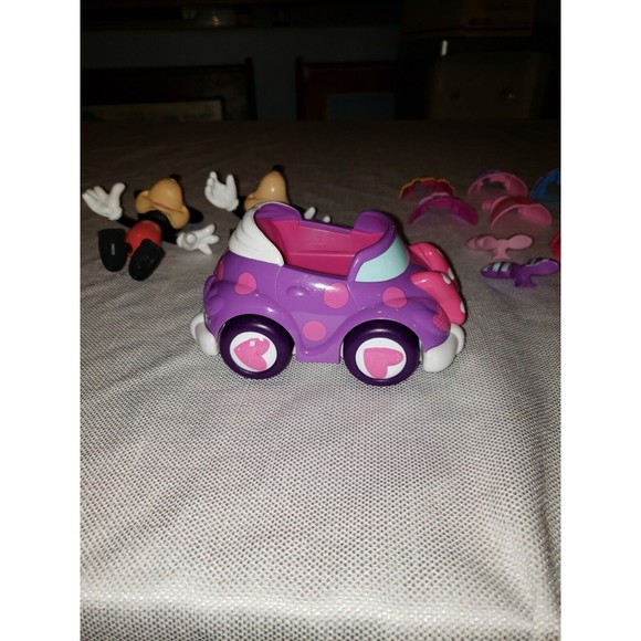 Disney Mattel Minnie Mouse Bow-Tique Dress Up Doll Snap N’ Style Toy Lot and car - Picture 4 of 4